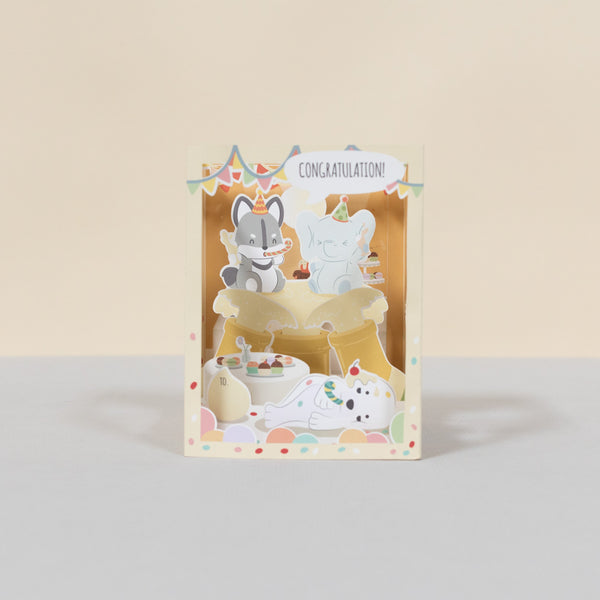 3D Greeting Card - Congratulations - Bellzi