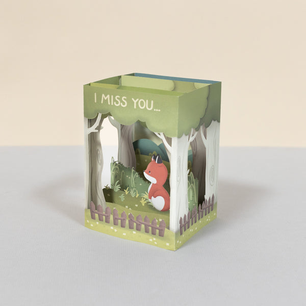 3D Greeting Card - I Miss You - Bellzi